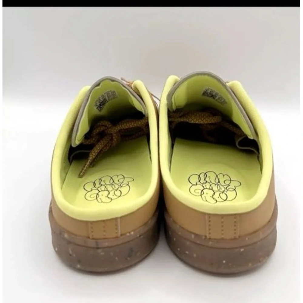 Adidas Stan Smith Plant And‎ Grow GY9666 Mens 9 Mules Golden Beige Slip-On Shoes